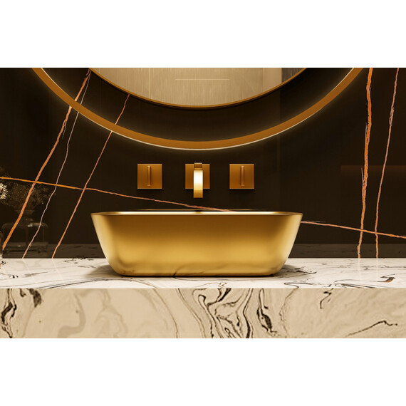 Раковина-чаша Abber Rechteck 46 см AC2200MMG, золото матовое фото 4