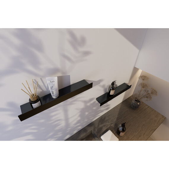 Полка прямоугольная ABBER Nischen AN3010MB 60 см, цвет чёрный матовый фото 2