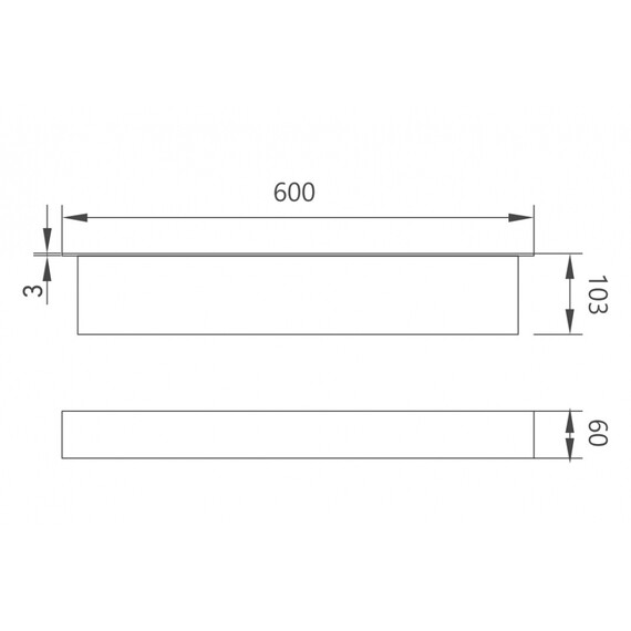 Полка прямоугольная ABBER Nischen AN3010MB 60 см, цвет чёрный матовый фото 4