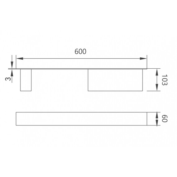 Полка с полотенцедержателем Abber Nischen AN3011MB, цвет чёрный матовый фото 4