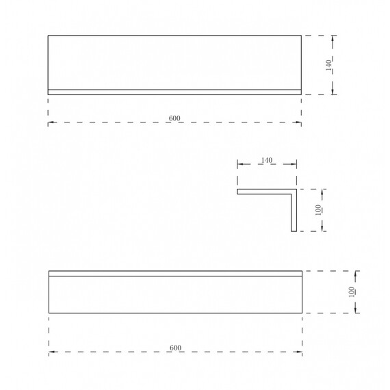 Полка Abber Stein AS1654, цвет белый матовый фото 3