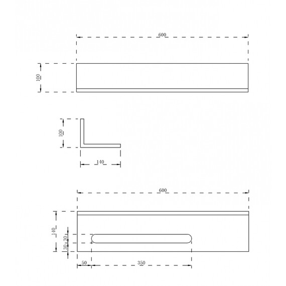 Полка с полотенцедержателем Abber Stein AS1655, цвет белый матовый фото 2