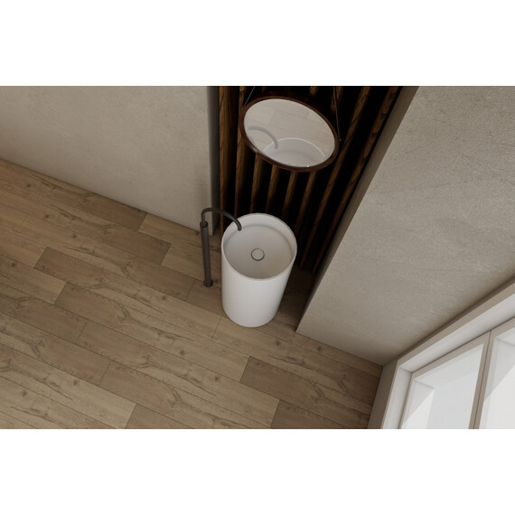 Раковина напольная Abber Stein 40 см AS2516-H, белый матовый фото 4