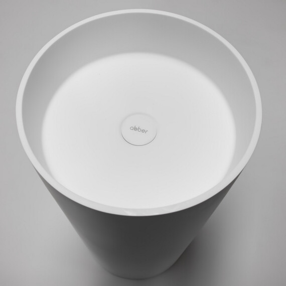 Раковина напольная Abber Stein 40 см AS2516-H, белый матовый фото 8