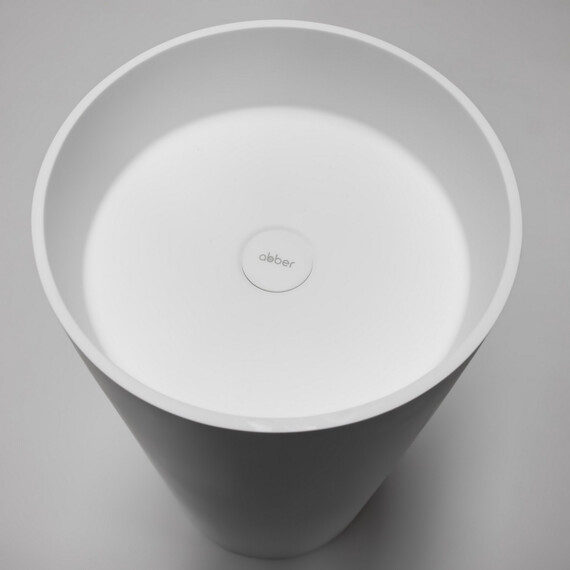 Раковина напольная Abber Stein 40 см AS2516, белый матовый фото 5