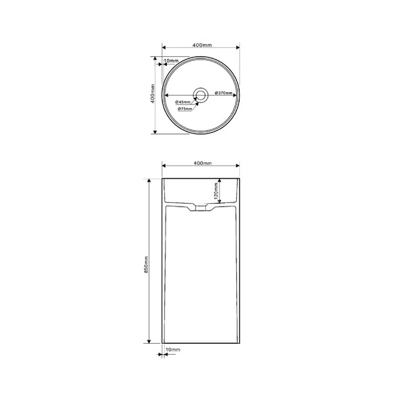 Раковина напольная Abber Stein 40 см AS2516, белый матовый фото 9