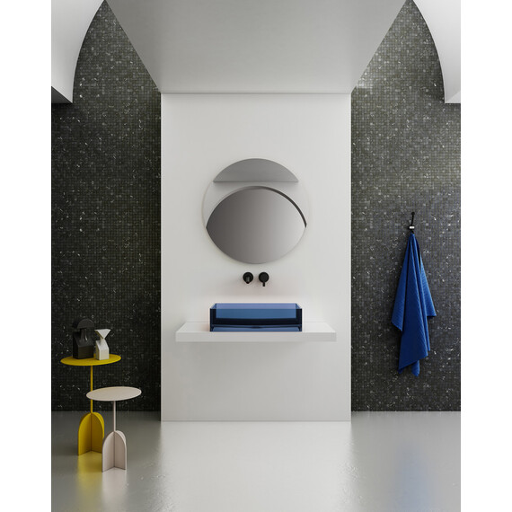 Раковина-чаша прозрачная Abber Kristall 60 см AT2803Saphir, синий фото 3