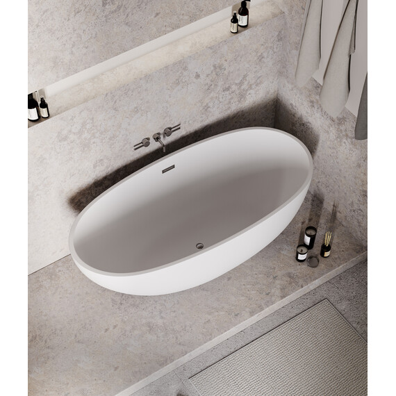 Ванна отдельностоящая Grossman Fly 170x75 см GR-1104M, белый матовый фото 5