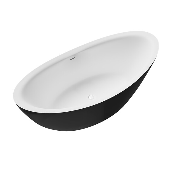 Ванна отдельностоящая Grossman Galaxy 180x85 см GR-1402MB, черный матовый фото 3