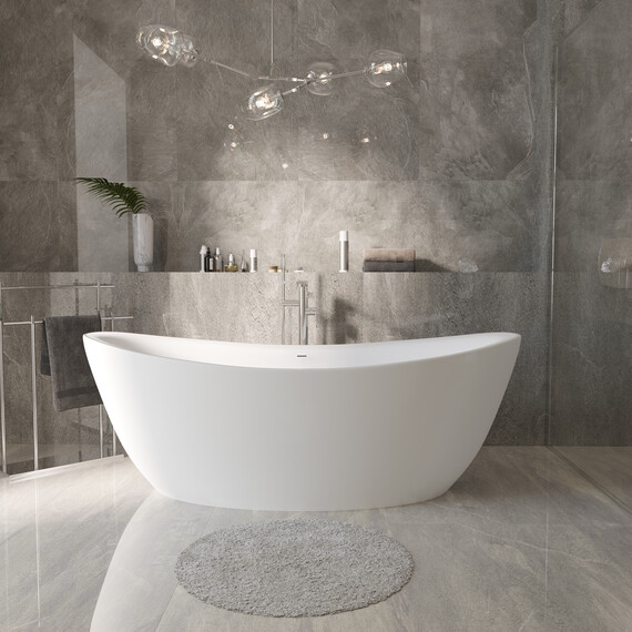 Ванна отдельностоящая Grossman Galaxy 180x85 см GR-1402M, белый матовый фото 2