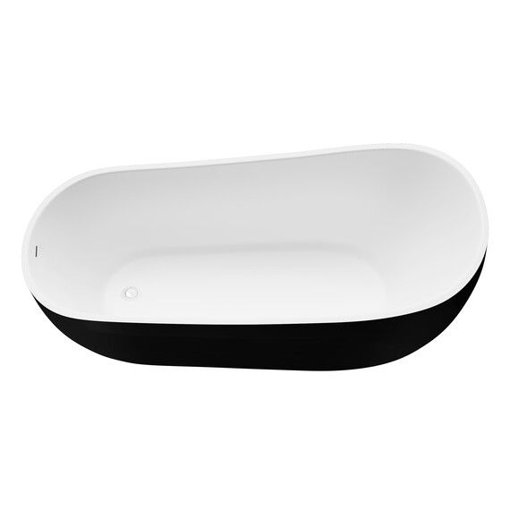 Ванна отдельностоящая Grossman Galaxy 170x75 см GR-1403MB, черный матовый фото 4