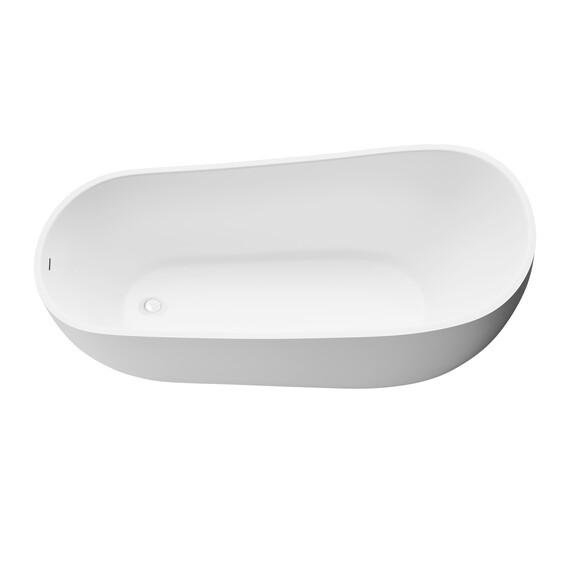 Ванна отдельностоящая Grossman Galaxy 170x75 см GR-1403M, белый матовый фото 4