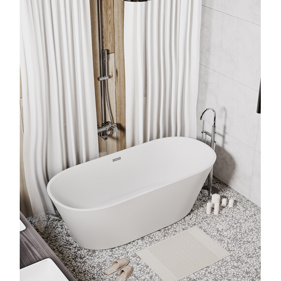 Ванна отдельностоящая Grossman Forta 170x75 см GR-1503M, белый матовый фото 6