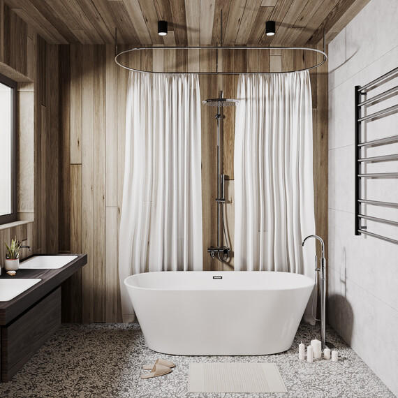 Ванна отдельностоящая Grossman Forta 170x75 см GR-1503 фото 4