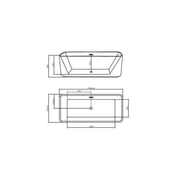 Ванна отдельностоящая Grossman Cristal 170x75 см GR-2028F фото 7