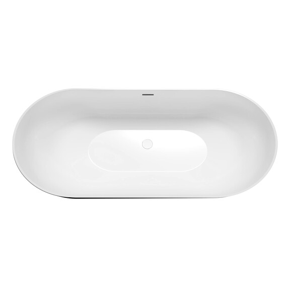 Ванна отдельностоящая Grossman Classic 160x80 см GR-2502MB, черный матовый фото 3