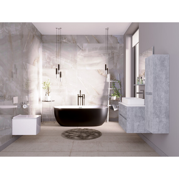 Ванна отдельностоящая Grossman Classic 160x80 см GR-2502MB, черный матовый фото 4