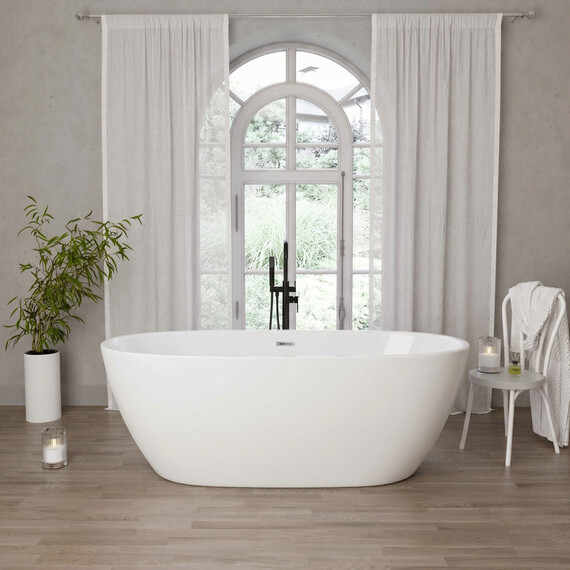 Ванна отдельностоящая Grossman Classic 150x78 см GR-2403M, белый матовый фото 4