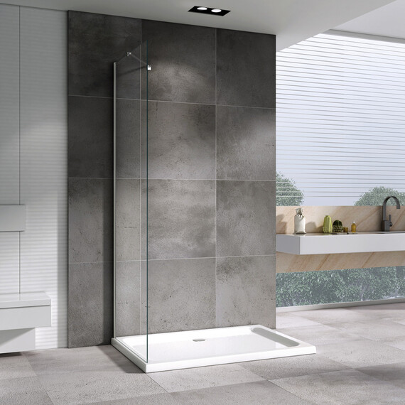 Боковая стенка Abber Zart 80 см Z80, хром/прозрачное фото 2