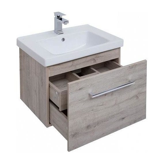 Тумба подвесная с раковиной Dreja Big Inn 80 см 77.0204D, дуб кантри фото 5