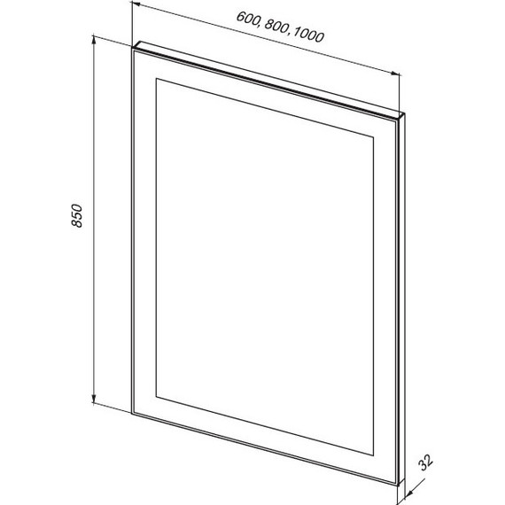 Зеркало Dreja Kvadro 100 см 77.9013W - 2 Зеркало Dreja Kvadro 100 см 77.9013W фото 2