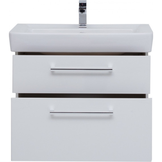 Тумба подвесная с раковиной Dreja Q Max 80 см 77.0007W, белый фото 5