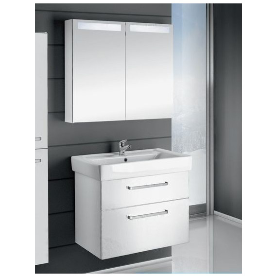 Тумба подвесная с раковиной Dreja Q Max 80 см 77.0007W, белый фото 3