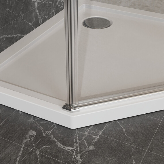 Душевое ограждение Azario SAKURA 100х100 см AZ-21C-100-MGR-CL, графит матовый/прозрачное фото 6