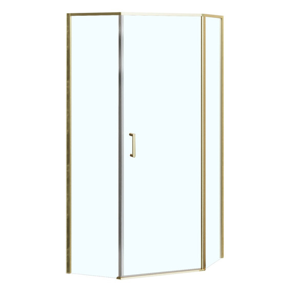 Душевое ограждение Azario SAKURA 90х90 см AZ-21C-90-BGL-CL, золото брашированное/прозрачное фото 