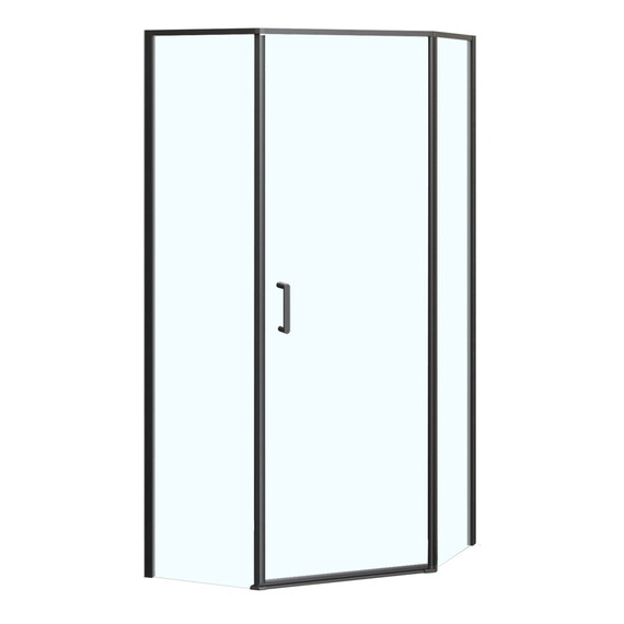 Душевое ограждение Azario SAKURA 90х90 см AZ-21C-90-MB-CL, чёрный матовый/прозрачное фото 