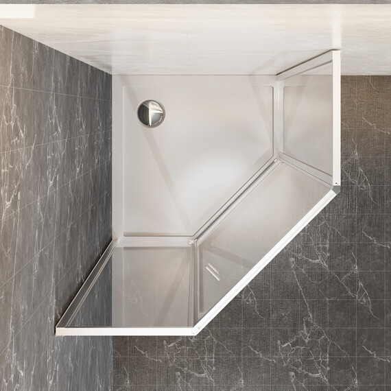 Душевое ограждение Azario SAKURA 90х90 см AZ-21C-90-MGR-CL, графит матовый/прозрачное фото 7