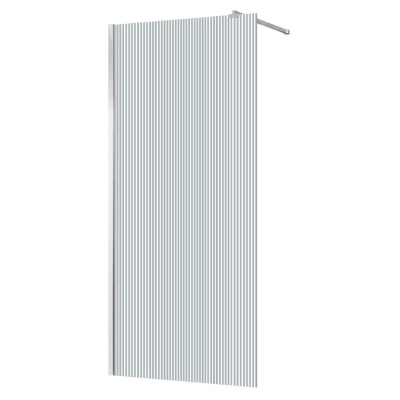 Душевая перегородка Azario Walk-in 110 см AZ-251-110-CH-CRF (стекло 8 мм) хром/рифленое фото 