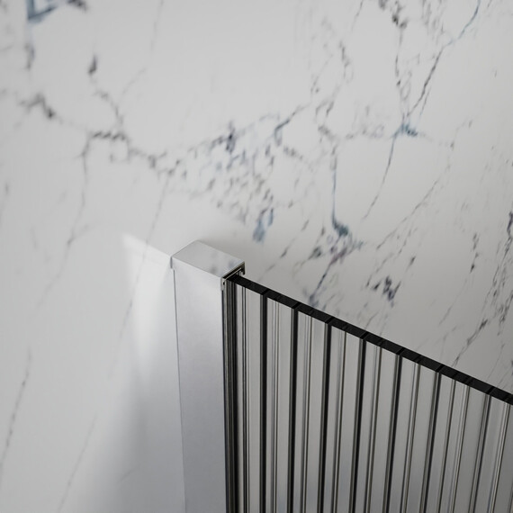 Душевая перегородка Azario Walk-in 120 см AZ-251-120-CH-CRF (стекло 8 мм) хром/рифленое фото 6