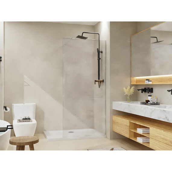 Душевая перегородка Azario Walk-in 90 см AZ-251-90-CH-CL (стекло 8 мм) хром/прозрачное фото 6