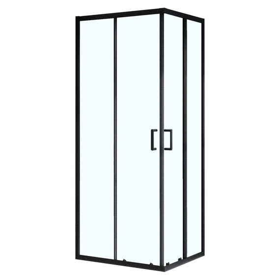 Душевое ограждение Azario VIENNA 100х100 см AZ-R36-100-MB-CL, чёрный матовый/прозрачное фото 