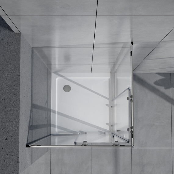 Душевое ограждение Azario VIENNA 100х100 см AZ-R36-100-MB-CL, чёрный матовый/прозрачное фото 2