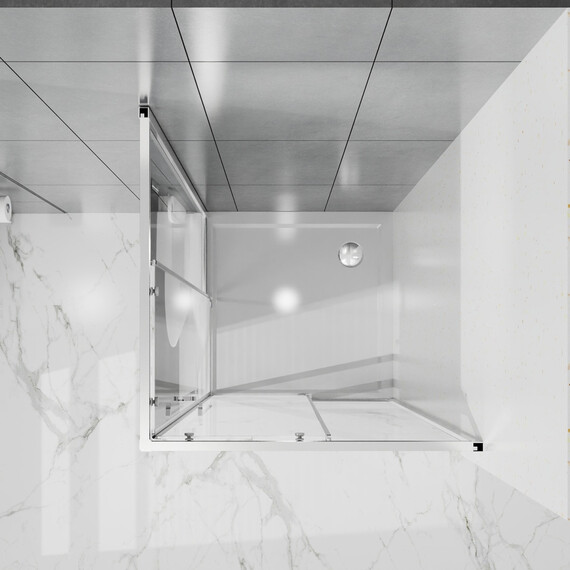 Душевое ограждение Azario SHANGHAI 100x100 см AZ-R43-100-CH-CL, хром/прозрачное фото 7