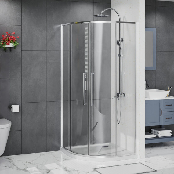 Душевое ограждение Azario SHANGHAI 80x80 см AZ-S43-80-CH-CL, хром/прозрачное фото 2