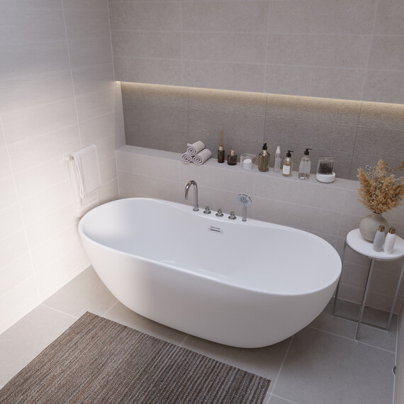 Ванна акриловая Grossman Classic 160x75 см GR-12501-1 фото 4