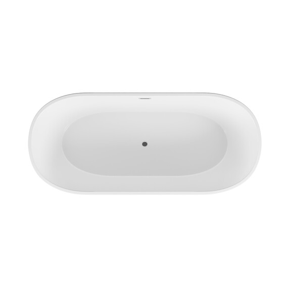 Ванна отдельностоящая Grossman Forta 170x75 см GR-1503MB, чёрный/белый матовый фото 6