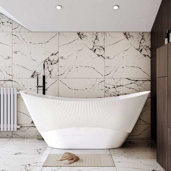 Ванна отдельностоящая Grossman Galaxy 170x75 см GR-2104M, белый матовый фото 3