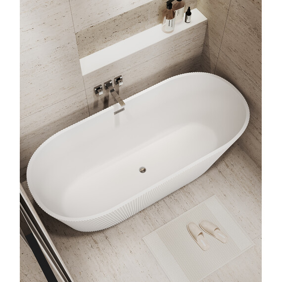Ванна отдельностоящая Grossman Forta 172x77 см GR-27021M, белый матовый фото 5