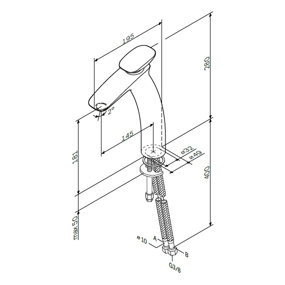 Смеситель для раковины высокий Am.Pm Spirit V2.0 F70A92000 - 6 Смеситель для раковины высокий Am.Pm Spirit V2.0 F70A92000 фото 6
