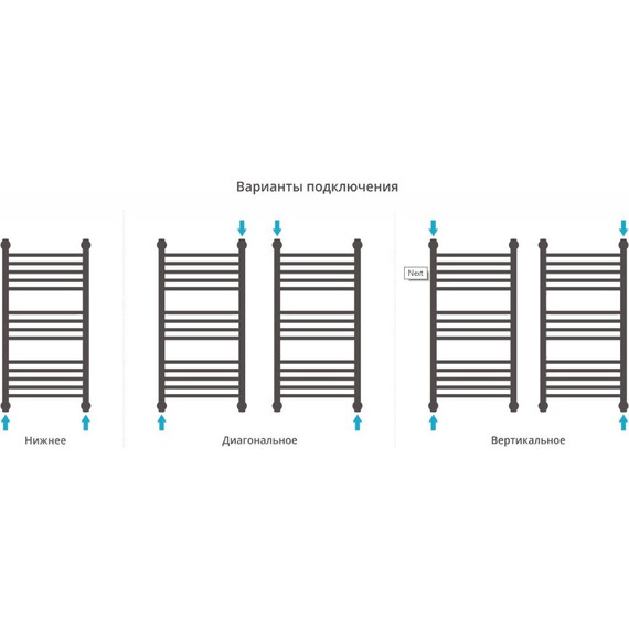 Полотенцесушитель водяной Сунержа Богема+ П14 800x400 мм (прямая перемычка) 00-0220-8040 фото 4
