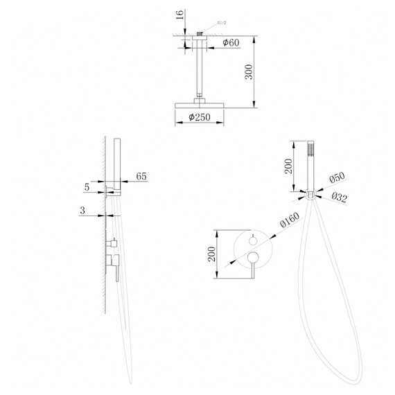 Душевая система для душа Abber Emotion AF8821 фото 3