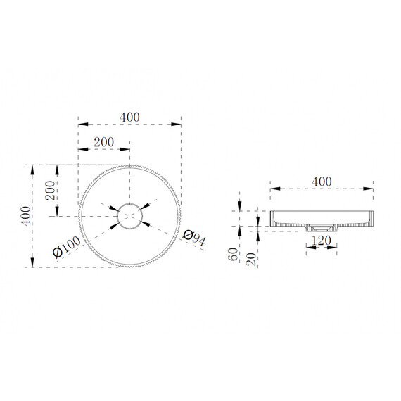 Раковина-чаша Abber Stein 40 см AS2604Blau, голубой фото 4