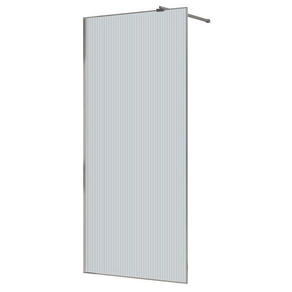 Душевая перегородка Azario Walk-in 100 см AZ-271-100-CH-CRF (стекло 8 мм) хром/рифленое фото 