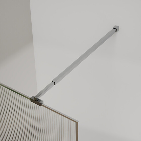 Душевая перегородка Azario Walk-in 100 см AZ-271-100-CH-CRF (стекло 8 мм) хром/рифленое фото 7