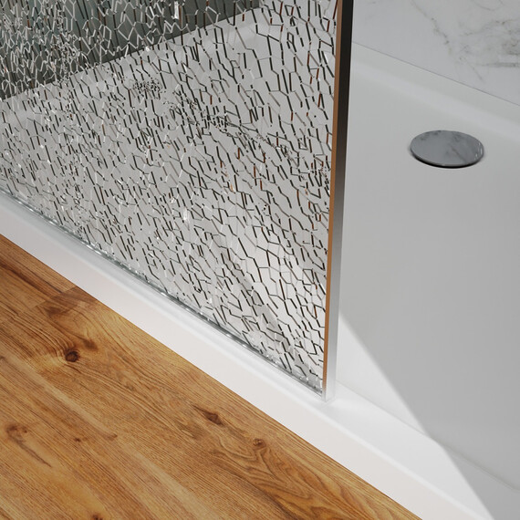 Душевая перегородка Azario Walk-in 120 см AZ-275-120-MGR-CBR (стекло 13 мм) графит матовый/"Битое стекло" фото 5