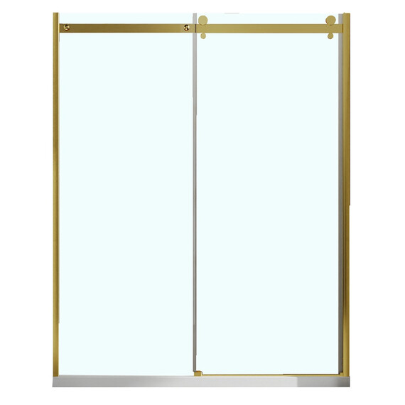 Душевая дверь Azario BERN 170 см AZ-733-170-BGL-CL, золото брашированное/прозрачное фото 